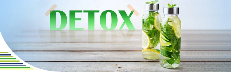Detox nápoje s citronem a mátou
