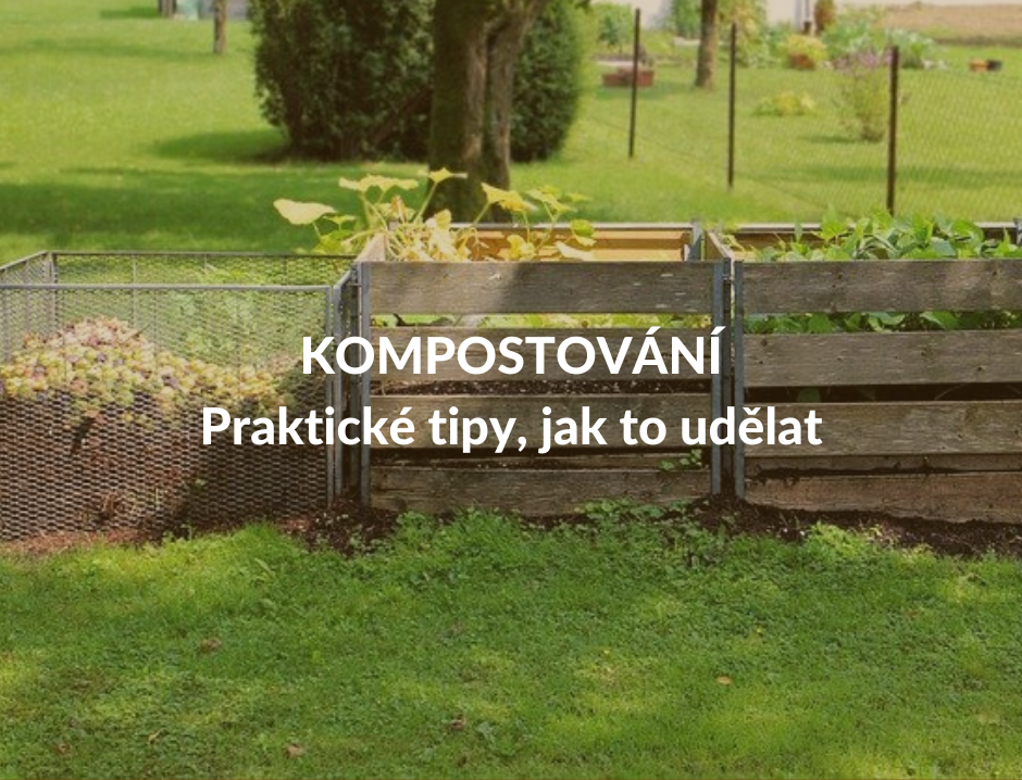 Dřevěné a kovové kompostovací kontejnery v zahradě