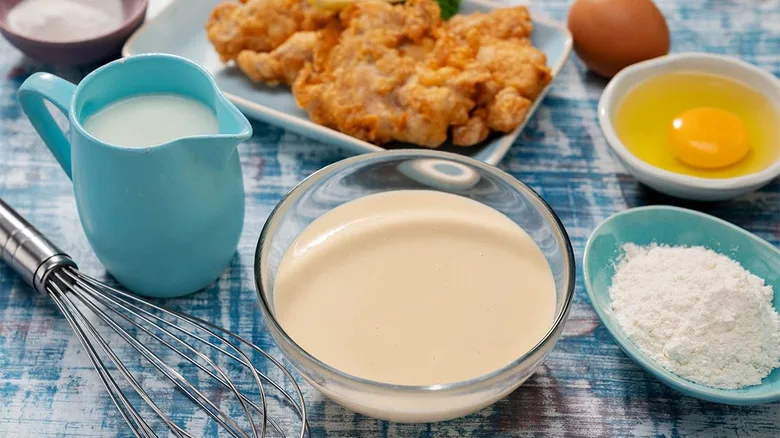 Ingredience na křupavé těstíčko na obalování