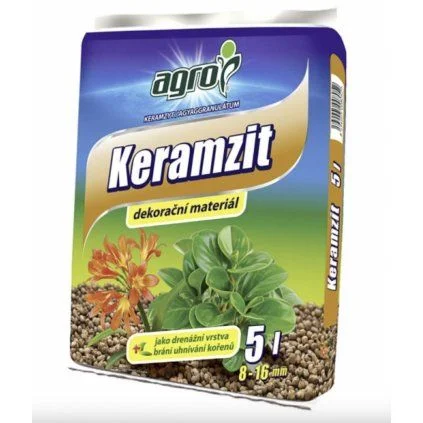 Keramzit pro květináče – dekorativní materiál