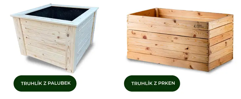 Dva dřevěné záhony na zvýšený záhon