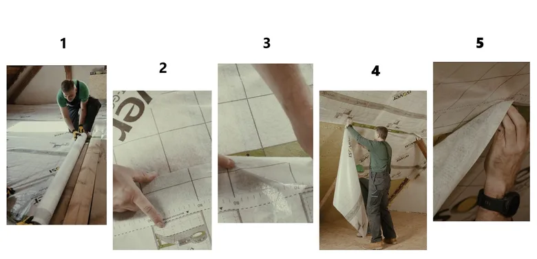 Montáž parozábrany pod sádrokarton