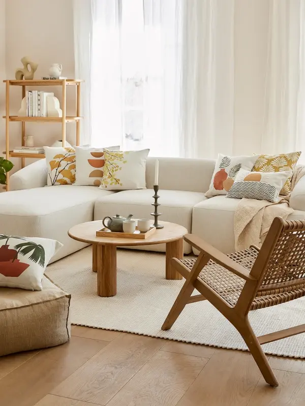 Boho styl bydlení – pohodlný obývací pokoj