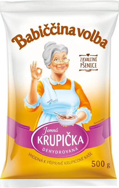 Balíček dehydrátované krupice na kaši