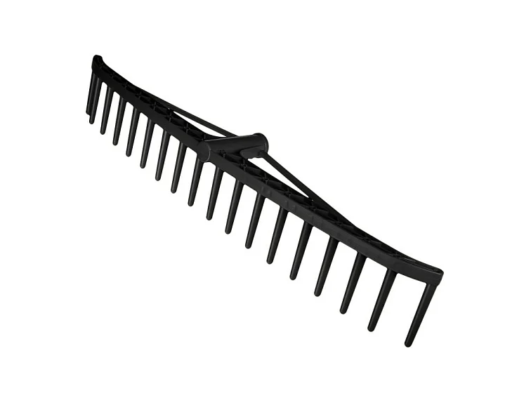 Černý zahradní hráb pro péči o rostliny.