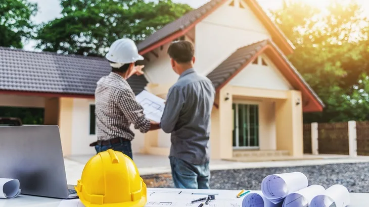 Architekti projednávají plány u novostavby domu