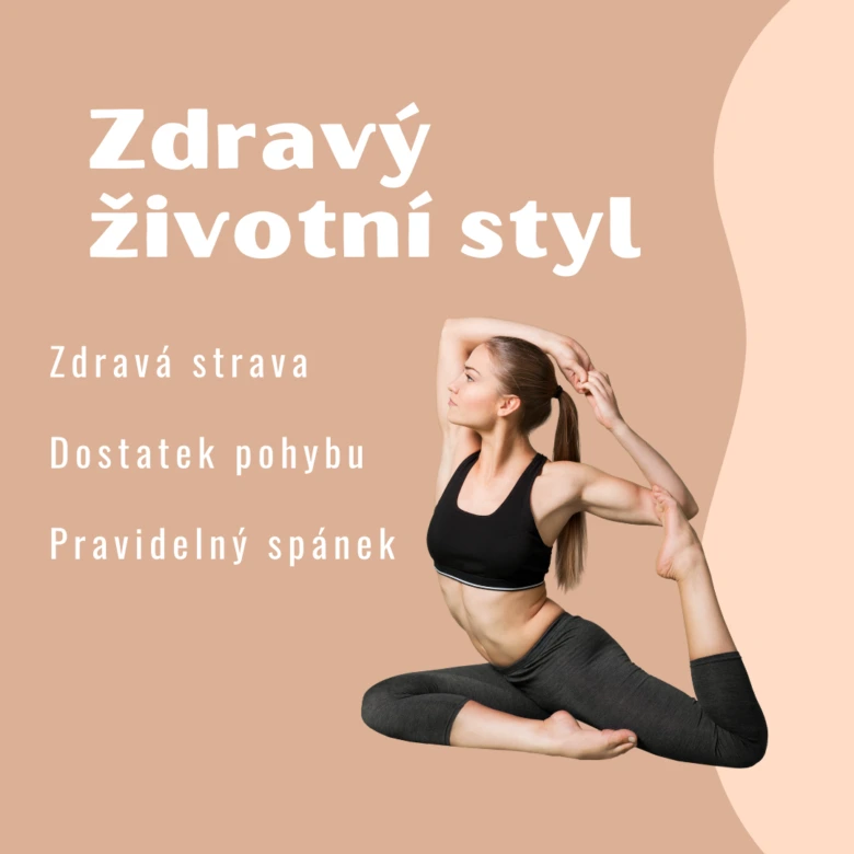 Žena v józe jako příklad zdravého životního stylu pro energii