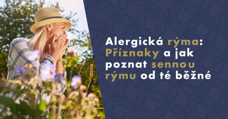 Žena kašle mezi květinami na venku.