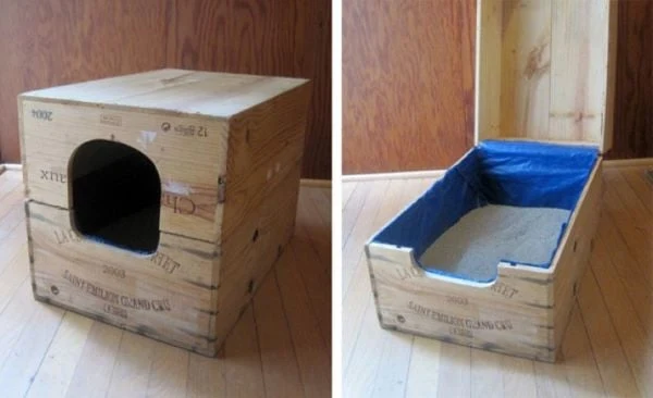 Diy cat litter box crate