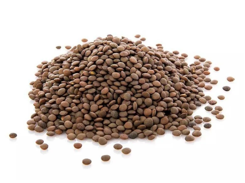 Red lentils pile